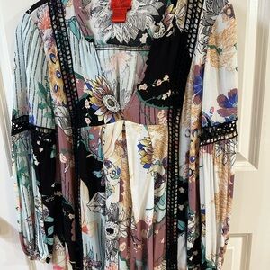 Colorful Floral Long Sleeve Dress